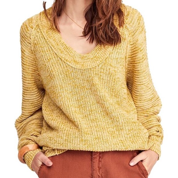 NWT FREE PEOPLE Sunday Scoop Neck Tunic Sweater - Picture 5 of 5